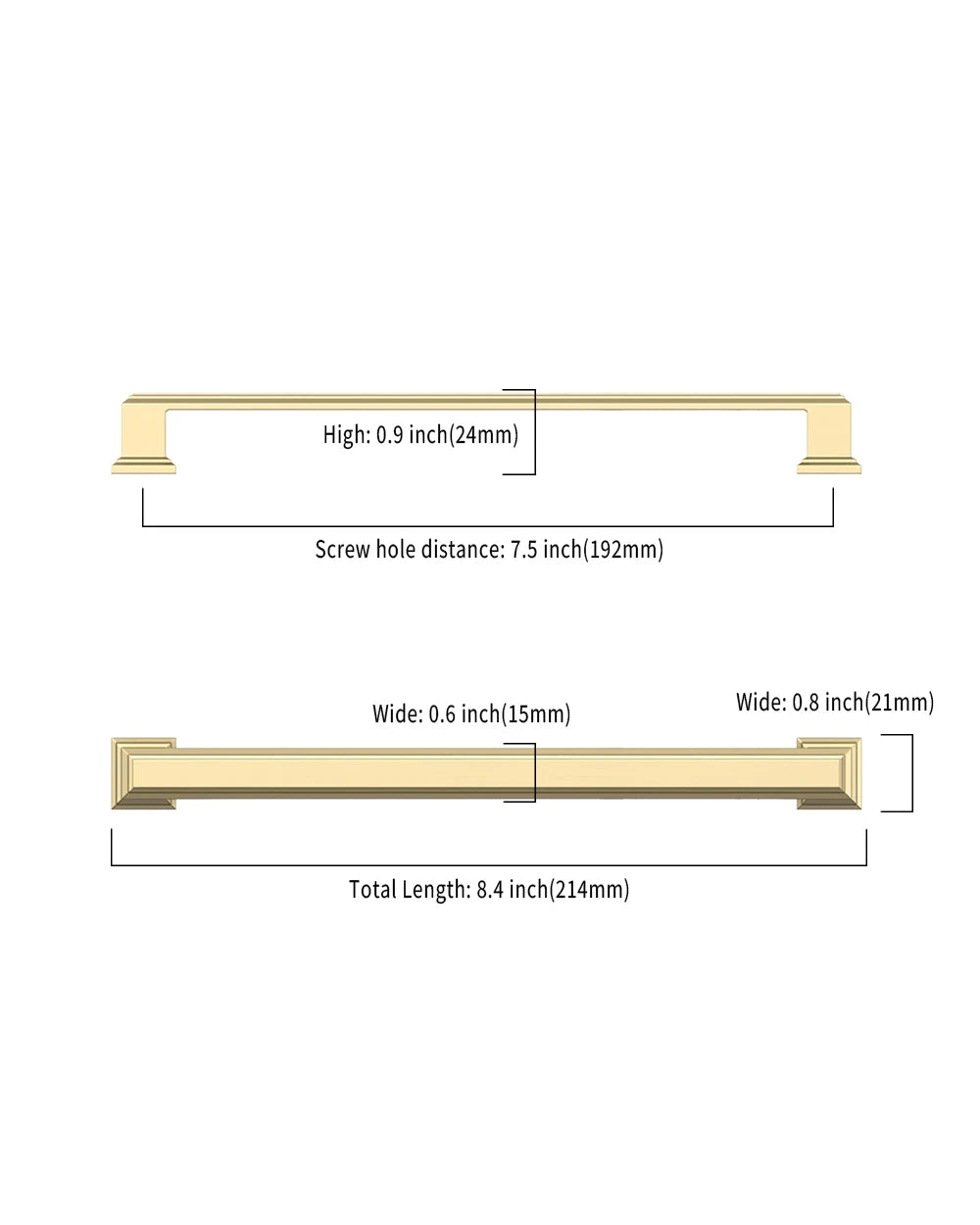 DESIGN2044 Solid Cabinet Handles | Minimalist Modern Design for Kitchen & Bathroom