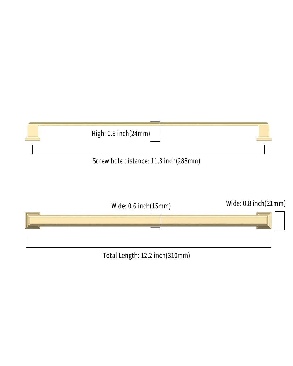 DESIGN2044 Solid Cabinet Handles | Minimalist Modern Design for Kitchen & Bathroom