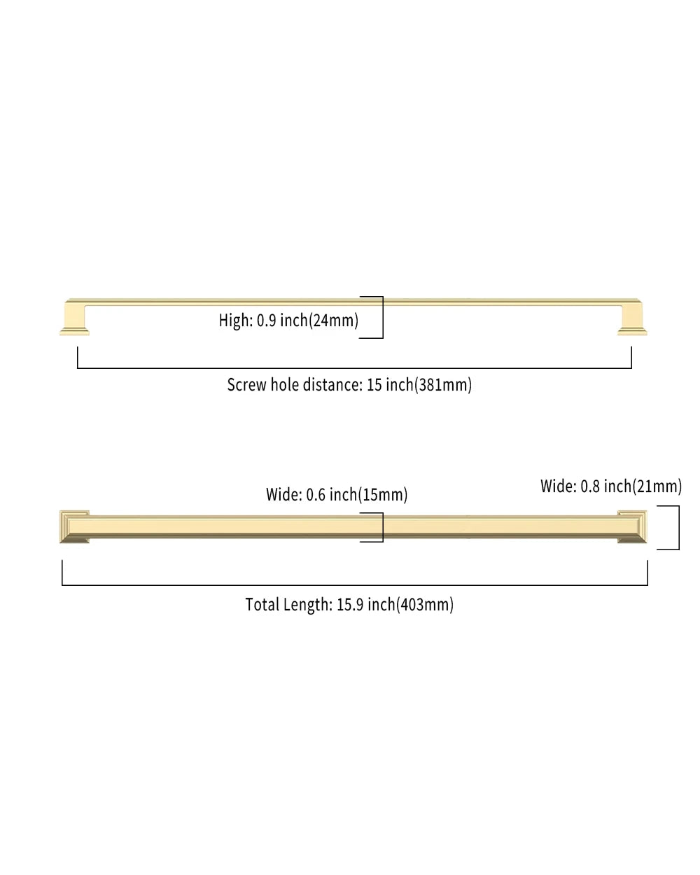 DESIGN2044 Solid Cabinet Handles | Minimalist Modern Design for Kitchen & Bathroom