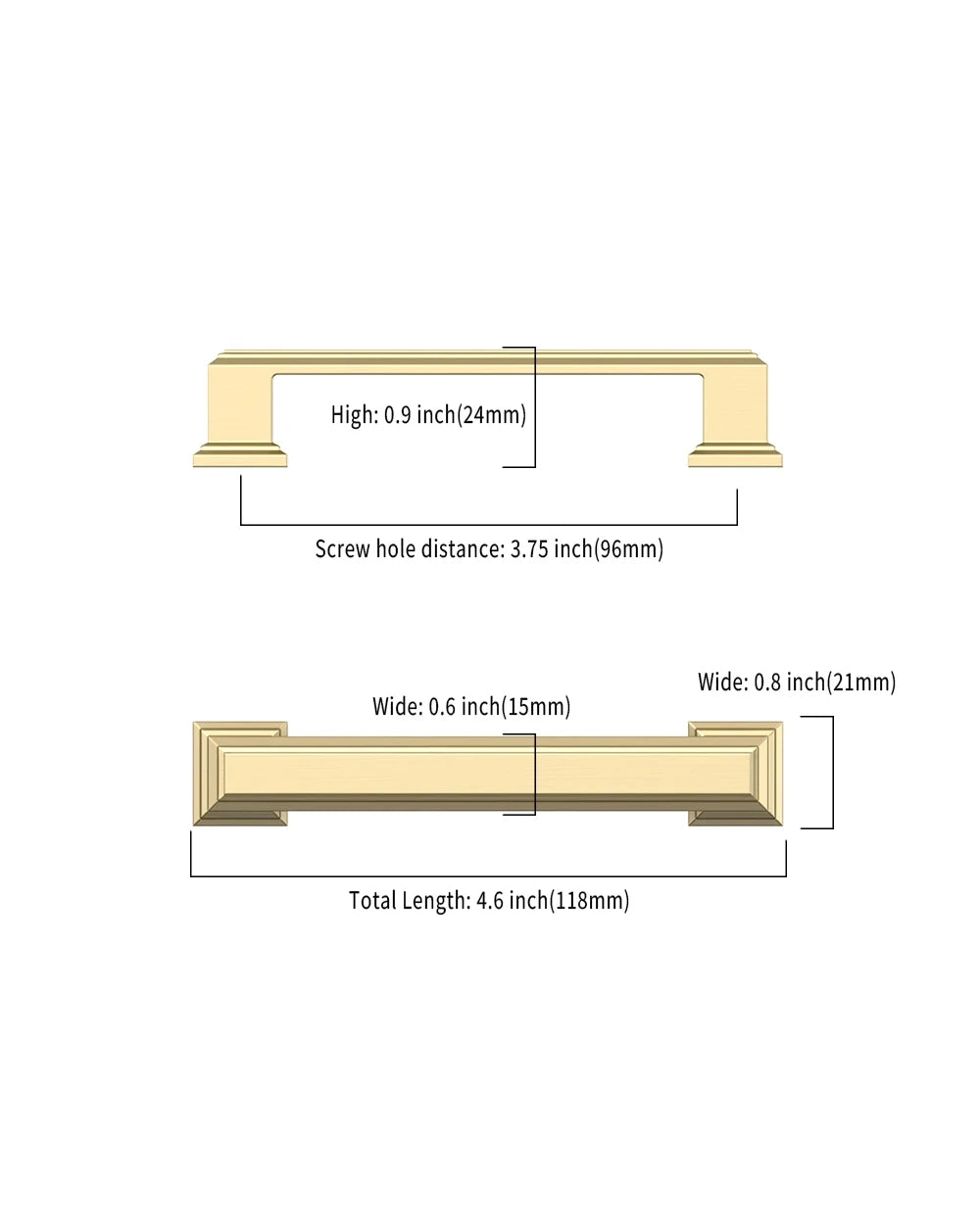 DESIGN2044 Solid Cabinet Handles | Minimalist Modern Design for Kitchen & Bathroom