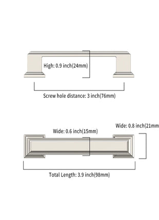 DESIGN2044 Brushed Satin Nickel Solid Handles