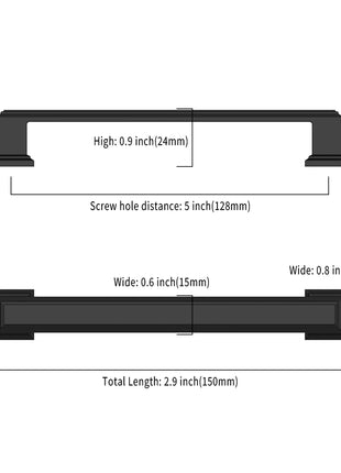 DESIGN2044 Matte Black Solid Handles