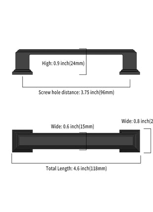 DESIGN2044 Matte Black Solid Handles