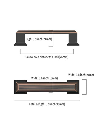 DESIGN2044 Oil Rubbed Bronze Solid Handles