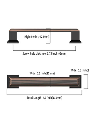 DESIGN2044 Oil Rubbed Bronze Solid Handles