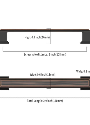 DESIGN2044 Oil Rubbed Bronze Solid Handles
