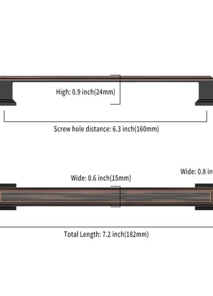 DESIGN2044 Oil Rubbed Bronze Solid Handles