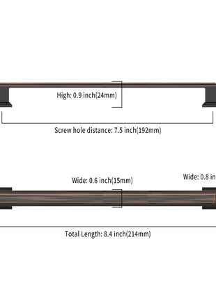 DESIGN2044 Oil Rubbed Bronze Solid Handles
