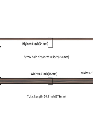 DESIGN2044 Oil Rubbed Bronze Solid Handles