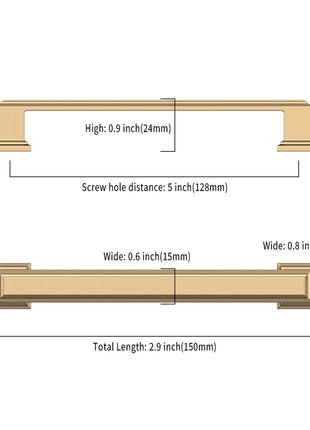 DESIGN2044 Champagne Bronze Solid Handles