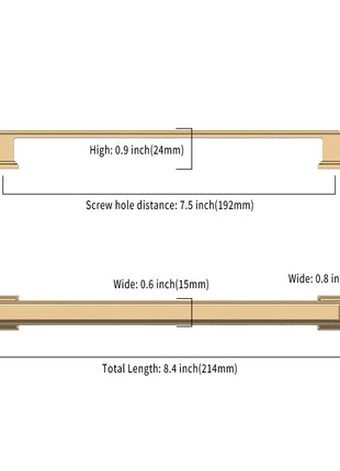 DESIGN2044 Champagne Bronze Solid Handles