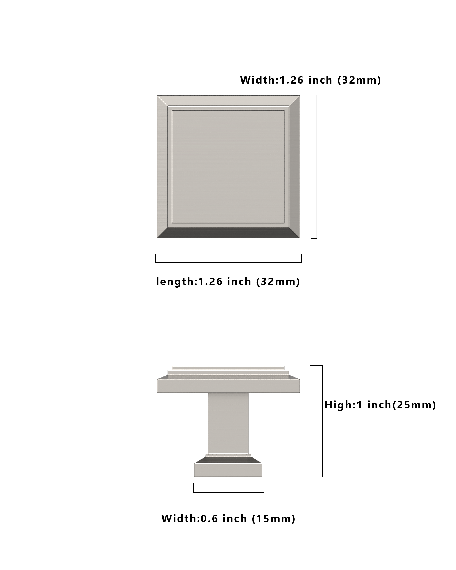 DESIGN1071 Solid Cabinet Knobs – Perfect Match for Modern Kitchens & Bathrooms