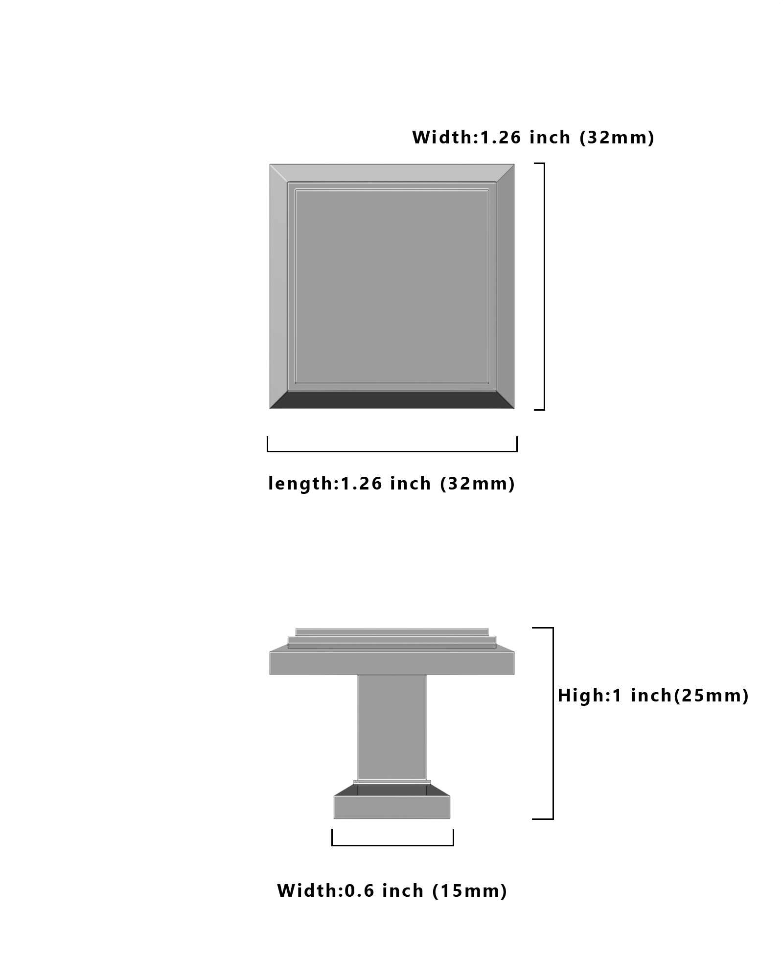 DESIGN1071 Solid Cabinet Knobs – Perfect Match for Modern Kitchens & Bathrooms