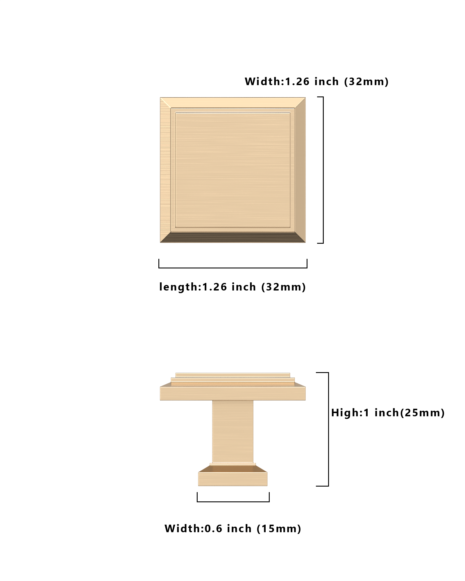 DESIGN1071 Solid Cabinet Knobs – Perfect Match for Modern Kitchens & Bathrooms
