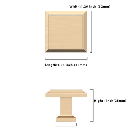 DESIGN2044 Brushed Gold Solid Knobs