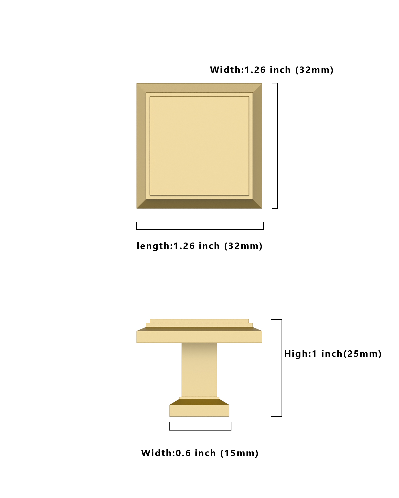 DESIGN1071 Solid Cabinet Knobs – Perfect Match for Modern Kitchens & Bathrooms