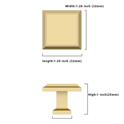 DESIGN2044 Brushed Gold Solid Knobs