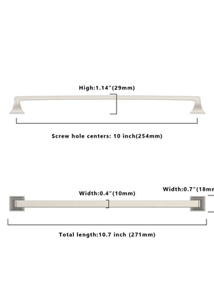DESIGN2461 Brushed Satin Nickel Solid Handles
