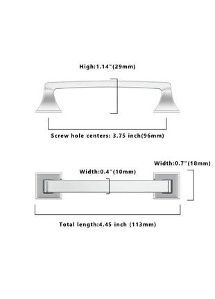 DESIGN2461 Polished Chrome Solid Handles