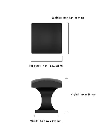 DESIGN2461 Matte Black Solid Knob
