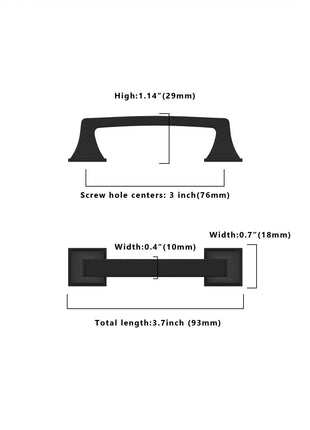 DESIGN2461 Matte Black Solid Handles