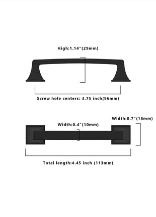 DESIGN2461 Matte Black Solid Handles