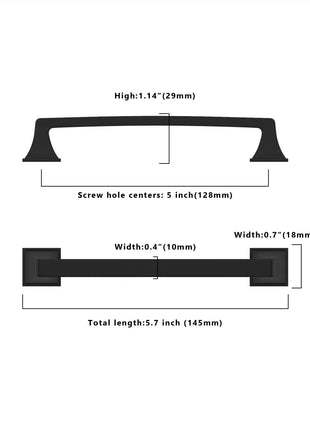 DESIGN2461 Matte Black Solid Handles