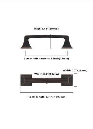 DESIGN2461 Oil Rubbed Bronze Solid Handles