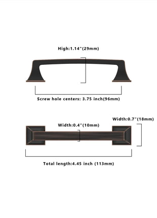 DESIGN2461 Oil Rubbed Bronze Solid Handles