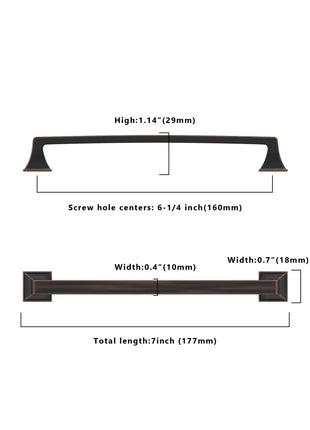 DESIGN2461 Oil Rubbed Bronze Solid Handles