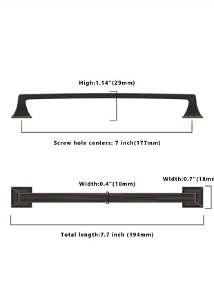 DESIGN2461 Oil Rubbed Bronze Solid Handles