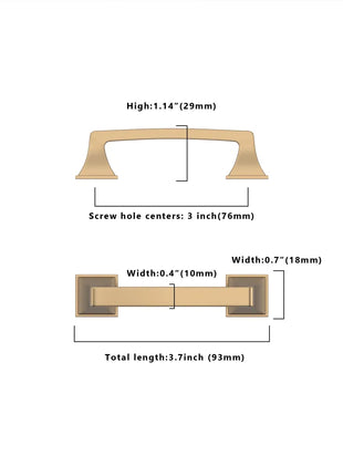 DESIGN2461 Champagne Bronze Solid Handles