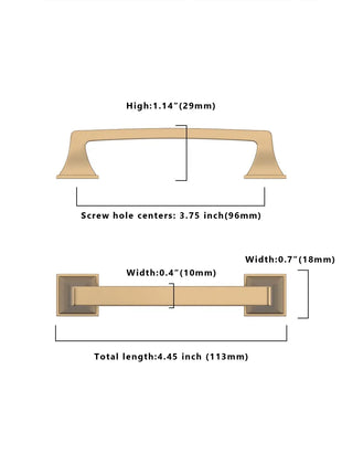 DESIGN2461 Champagne Bronze Solid Handles