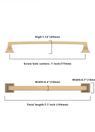 DESIGN2461 Champagne Bronze Solid Handles