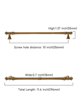 DESIGN3768 Antique Brass Solid Cabinet Pulls
