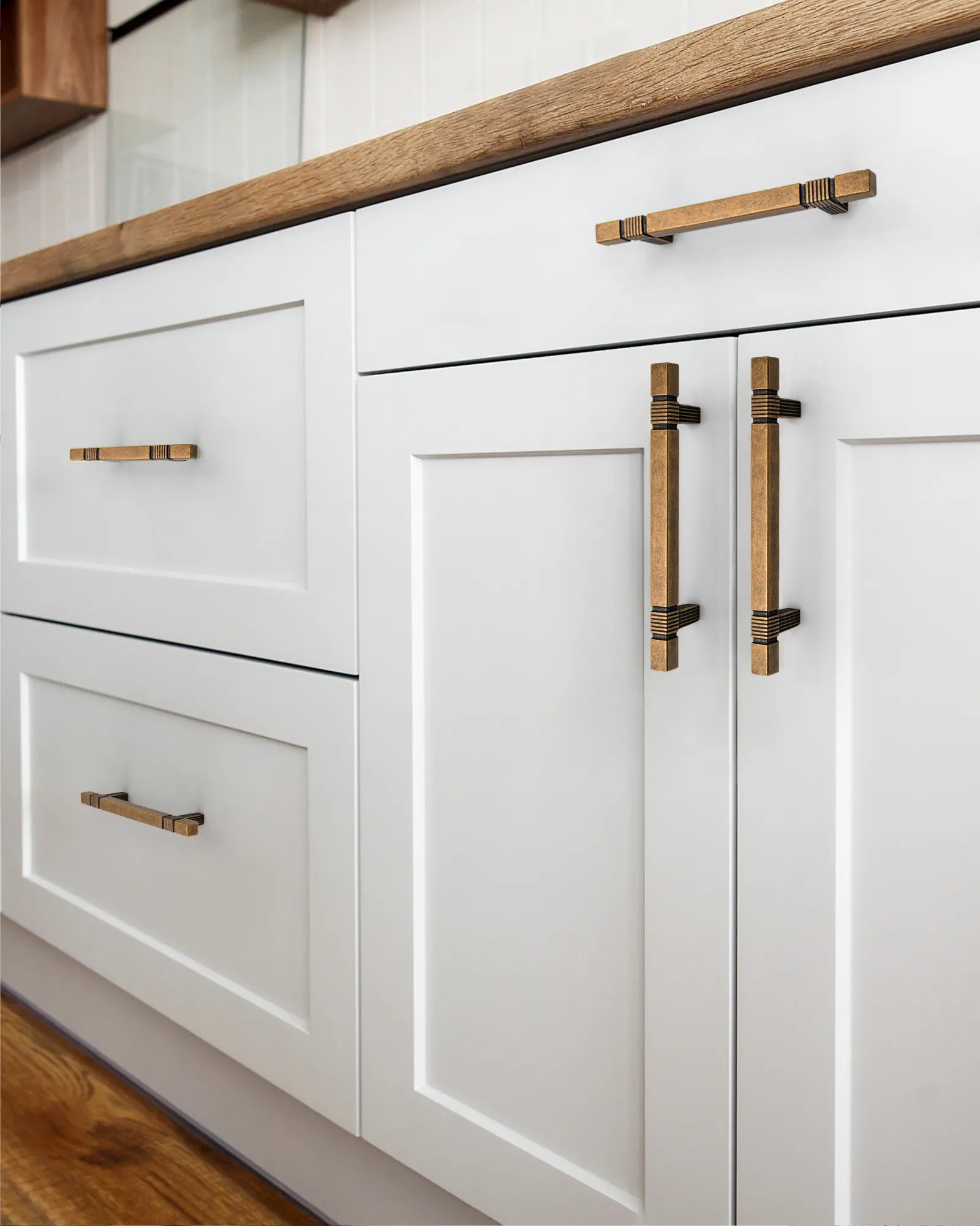 DESIGN3909 Solid Cabinet Pulls – Square Kitchen Handles for Cabinets & Drawers