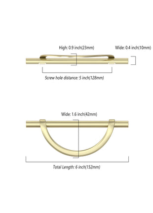 DESIGN3955 Brushed Gold Cabinet Pulls