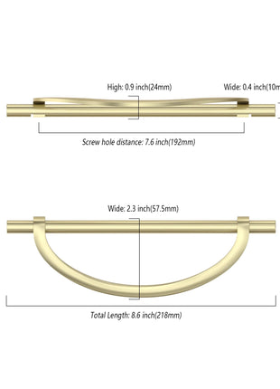 DESIGN3955 Brushed Gold Cabinet Pulls