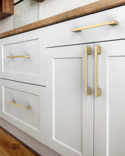 DESIGN2008 Solid Cabinet Handles – Modern Rectangle Pulls for Cabinets, Drawers & Closets