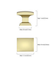 DESIGN2828 Solid Cabinet Knobs – Square Single Hole Knobs for Drawers & Cabinets