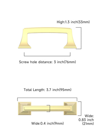 DESIGN3067 Brushed Brass Cabinet Pulls