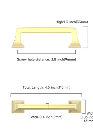 DESIGN3067 Brushed Brass Cabinet Pulls