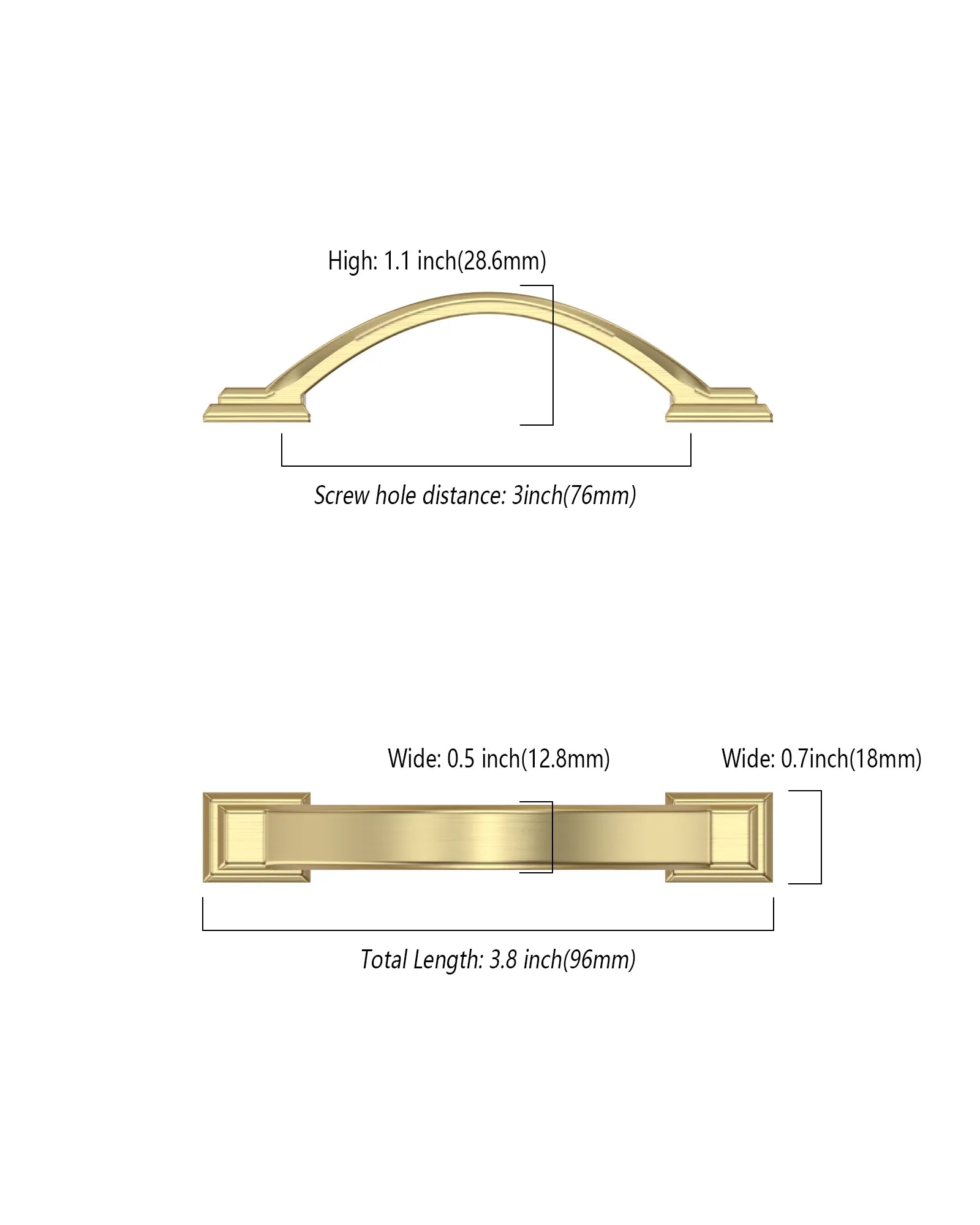 DESIGN3150 Solid Cabinet Handles | Durable & Easy Install for Kitchens, Bathrooms & Closets