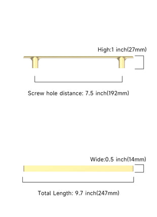 DESIGN3273 Brushed Brass Cabinet Pulls