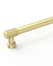 DESIGN4518 Solid Cabinet Pulls – Knurled Brushed Brass Handles for Drawers & Cabinets