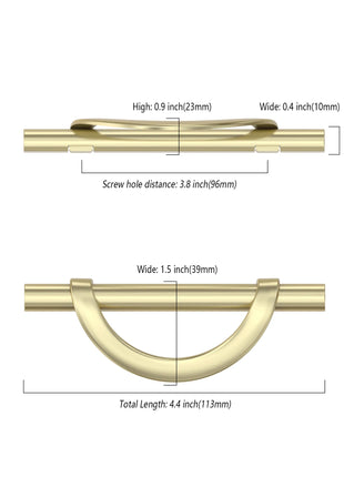 DESIGN3955 Brushed Gold Cabinet Pulls