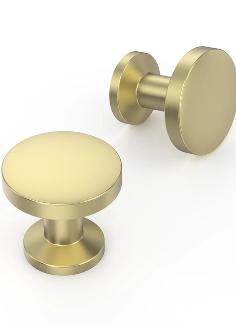 DESIGN2028 Brushed Brass Solid Knobs