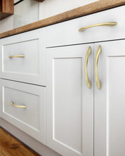 DESIGN2554 Solid Cabinet Pulls – Twisted Bar & Arched Bow Handles for Cabinets & Drawers