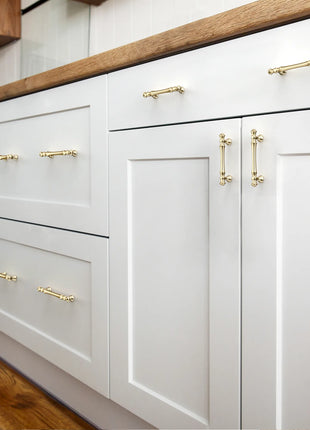 DESIGN3768 Brushed Brass Solid Cabinet Pulls
