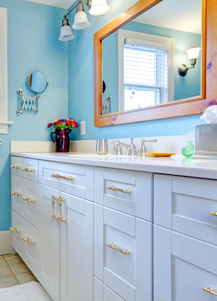 DESIGN3768 Brushed Brass Solid Cabinet Pulls